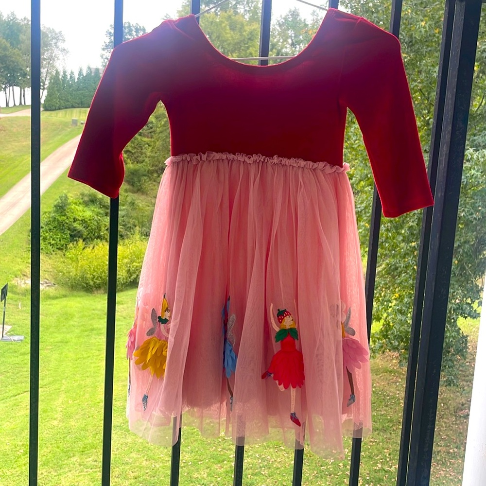 Mini Boden multi layer flower fairy dress